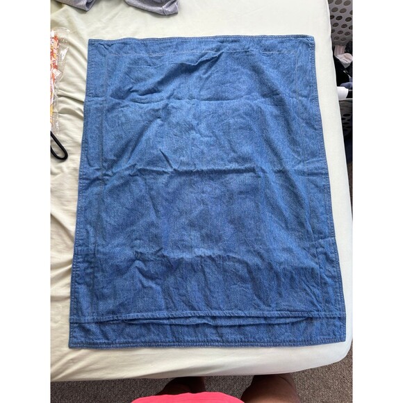 Arizona Jeans Co. 100% Cotton Chambray Denim Like Standard Sham Pillowcases Pair - Picture 5 of 8